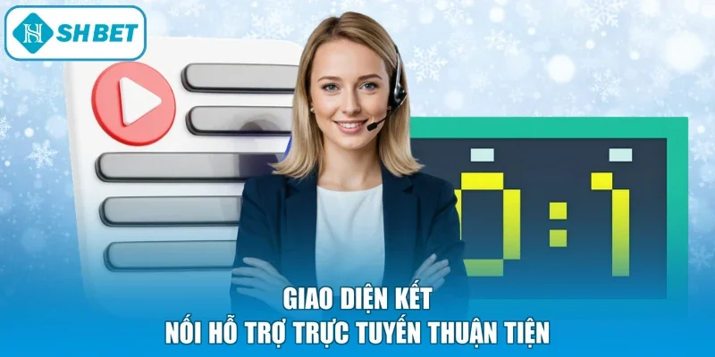 Giao diện kết nối hỗ trợ trực tuyến thuận tiện
