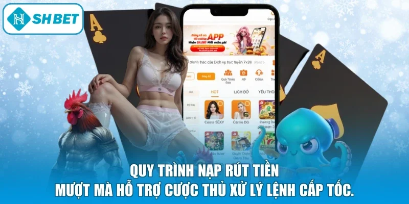 Quy trình nạp rút tiền mượt mà hỗ trợ cược thủ xử lý lệnh cấp tốc.